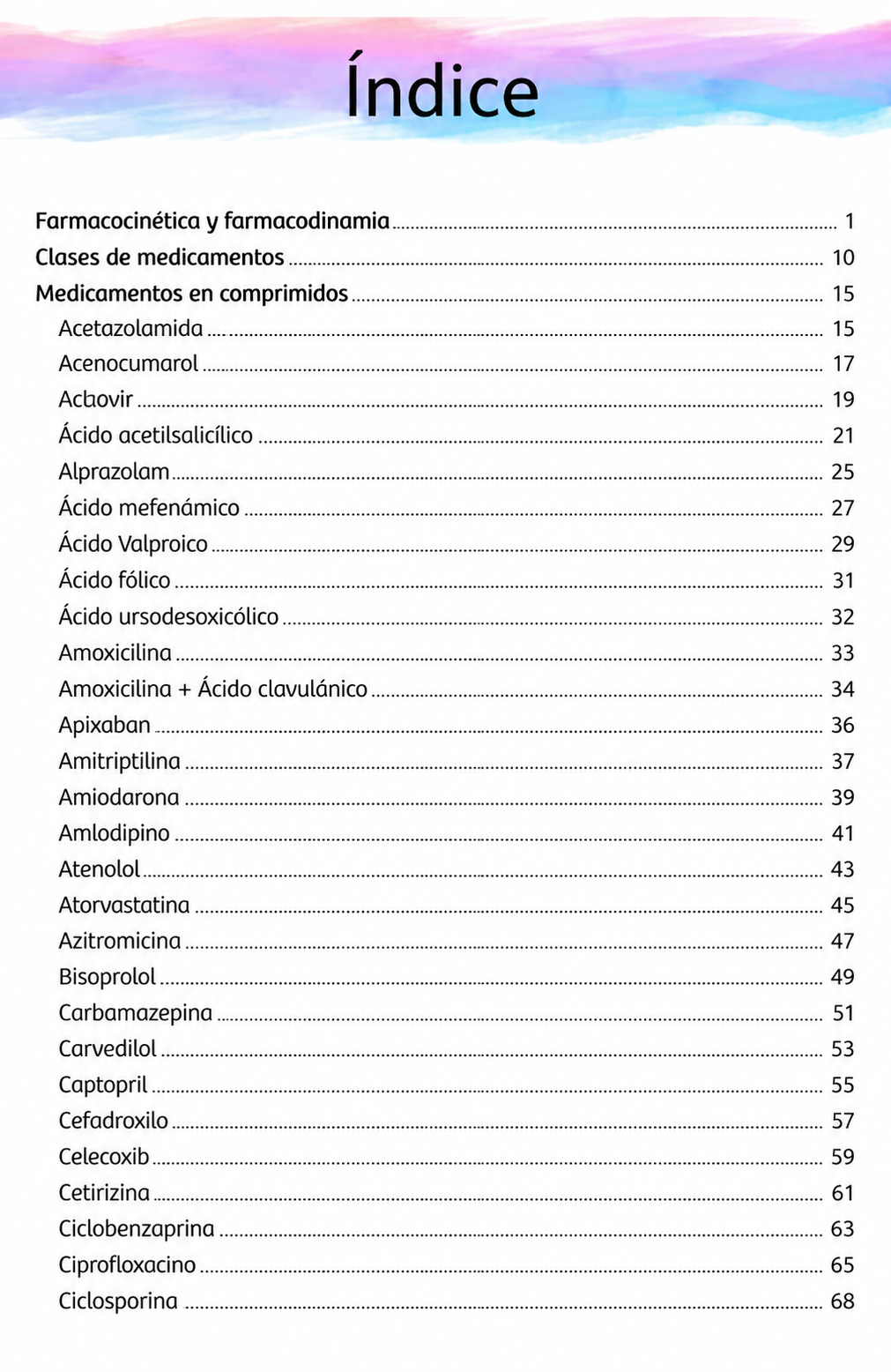 Libreta de Fármacos en comprimidos